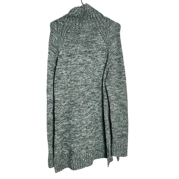 Zara Twisted Midi Knit Sweater Dress Wool Blend Mock Neck Long Sleeve Gray Sz L - Picture 11 of 12